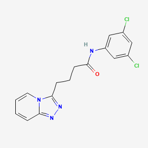 molecular formula C16H14Cl2N4O B12171713 4-([1,2,4]triazolo[4,3-a]pyridin-3-yl)-N-(3,5-dichlorophenyl)butanamide 