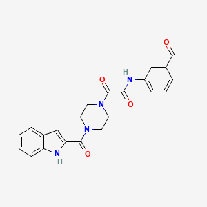 molecular formula C23H22N4O4 B12171745 N-(3-acetylphenyl)-2-[4-(1H-indol-2-ylcarbonyl)piperazin-1-yl]-2-oxoacetamide 