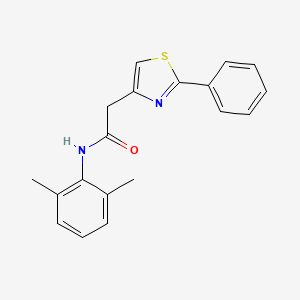 molecular formula C19H18N2OS B12171772 N-(2,6-dimethylphenyl)-2-(2-phenyl-1,3-thiazol-4-yl)acetamide 