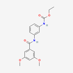 molecular formula C18H20N2O5 B1217179 Ethyl {3-[(3,5-dimethoxybenzoyl)amino]phenyl}carbamate 