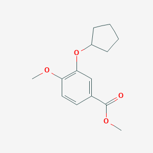 molecular formula C14H18O4 B121718 Methyl 3-(cyclopentyloxy)-4-methoxybenzoate CAS No. 154464-24-1