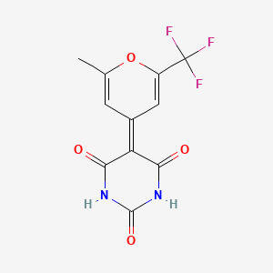 molecular formula C11H7F3N2O4 B12171832 5-[2-methyl-6-(trifluoromethyl)-4H-pyran-4-ylidene]pyrimidine-2,4,6(1H,3H,5H)-trione CAS No. 385374-19-6