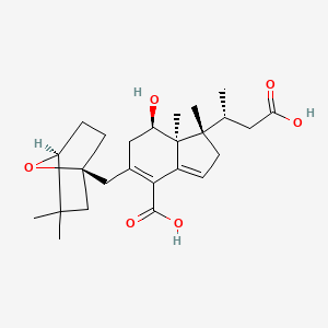 (1S,7R,7aS)-1-[(2R)-1-carboxypropan-2-yl]-5-[[(1S,4S)-3,3-dimethyl-7-oxabicyclo[2.2.1]heptan-1-yl]methyl]-7-hydroxy-1,7a-dimethyl-6,7-dihydro-2H-indene-4-carboxylic acid