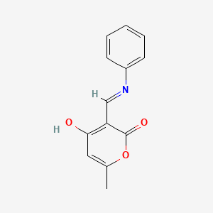 molecular formula C13H11NO3 B12171939 6-Methyl-3-[(phenylamino)methylene]pyran-2,4-dione 