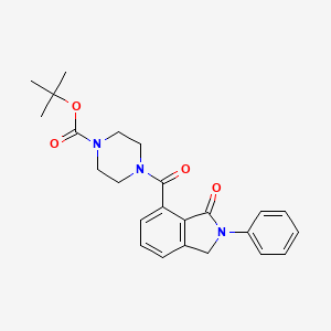 molecular formula C24H27N3O4 B12171947 tert-butyl 4-[(3-oxo-2-phenyl-2,3-dihydro-1H-isoindol-4-yl)carbonyl]piperazine-1-carboxylate 