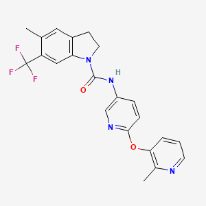 molecular formula C22H19F3N4O2 B1217195 SB 243213 CAS No. 200940-22-3