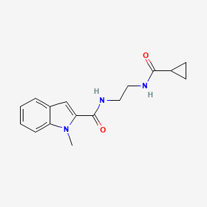 molecular formula C16H19N3O2 B12172017 N-{2-[(cyclopropylcarbonyl)amino]ethyl}-1-methyl-1H-indole-2-carboxamide 