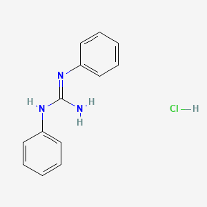 molecular formula C13H14ClN3 B1217202 Guanidine, N,N'-diphenyl-, hydrochloride CAS No. 52392-53-7