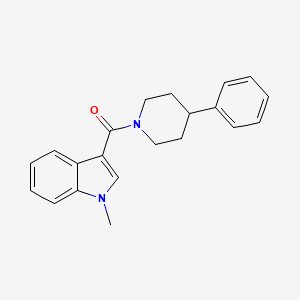 molecular formula C21H22N2O B12172104 (1-methyl-1H-indol-3-yl)(4-phenylpiperidin-1-yl)methanone 
