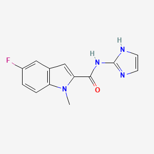 molecular formula C13H11FN4O B12172117 5-fluoro-N-(1H-imidazol-2-yl)-1-methyl-1H-indole-2-carboxamide 