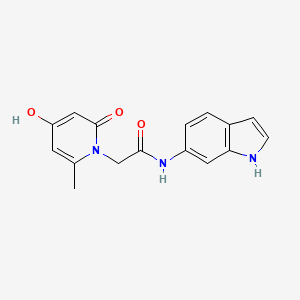 molecular formula C16H15N3O3 B12172145 2-(4-hydroxy-6-methyl-2-oxopyridin-1(2H)-yl)-N-(1H-indol-6-yl)acetamide 