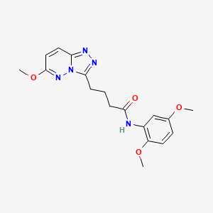 molecular formula C18H21N5O4 B12172148 N-(2,5-dimethoxyphenyl)-4-(6-methoxy-[1,2,4]triazolo[4,3-b]pyridazin-3-yl)butanamide 
