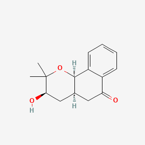 (3R,4aR,10bR)-3-hydroxy-2,2-dimethyl-3H,4H,4aH,5H,10bH-naphtho(1,2-b)pyran-6-one