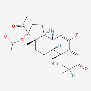 6-Fluoro-1,2-methylene-3,20-dioxo-9,10-pregna-4,6-dien-17-yl acetate
