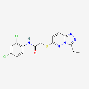 molecular formula C15H13Cl2N5OS B12172312 N-(2,4-dichlorophenyl)-2-[(3-ethyl[1,2,4]triazolo[4,3-b]pyridazin-6-yl)sulfanyl]acetamide 