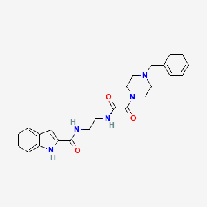 molecular formula C24H27N5O3 B12172433 N-(2-{[(4-benzylpiperazin-1-yl)(oxo)acetyl]amino}ethyl)-1H-indole-2-carboxamide 