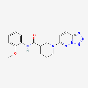 molecular formula C17H19N7O2 B12172595 N-(2-methoxyphenyl)-1-(tetrazolo[1,5-b]pyridazin-6-yl)piperidine-3-carboxamide 