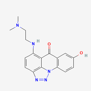 molecular formula C17H17N5O2 B1217264 5-(2-(Diethylamino)ethylamino)-8-hydroxy-6H-(1,2,3)triazolo(4,5-1-de)acridin-6-one CAS No. 128113-19-9