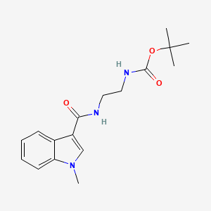 molecular formula C17H23N3O3 B12172658 tert-butyl (2-{[(1-methyl-1H-indol-3-yl)carbonyl]amino}ethyl)carbamate 
