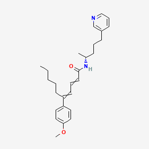 molecular formula C27H36N2O2 B1217278 5-(4-methoxyphenyl)-N-[(2R)-5-pyridin-3-ylpentan-2-yl]deca-2,4-dienamide 