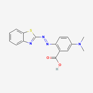 molecular formula C16H14N4O2S B1217279 2-(2-Benzothiazolylazo)-5-dimethylaminobenzoic acid CAS No. 83688-78-2