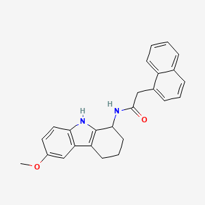 molecular formula C25H24N2O2 B12172806 N-(6-methoxy-2,3,4,9-tetrahydro-1H-carbazol-1-yl)-2-(naphthalen-1-yl)acetamide 