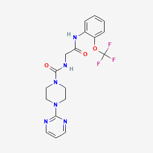 molecular formula C18H19F3N6O3 B12172811 N-(2-oxo-2-{[2-(trifluoromethoxy)phenyl]amino}ethyl)-4-(pyrimidin-2-yl)piperazine-1-carboxamide 