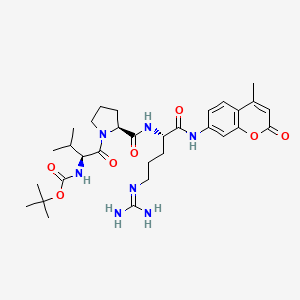 molecular formula C31H45N7O7 B1217282 Boc-val-pro-arg-mca CAS No. 65147-04-8