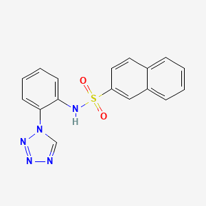 molecular formula C17H13N5O2S B12172864 N-(2-(1H-tetrazol-1-yl)phenyl)naphthalene-2-sulfonamide 