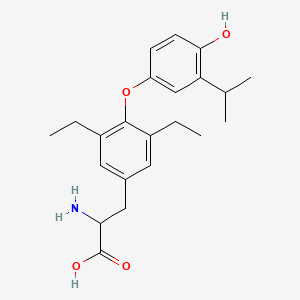 molecular formula C22H29NO4 B1217287 3,5-Diethyl-3'-isopropylthyronine CAS No. 78729-88-1
