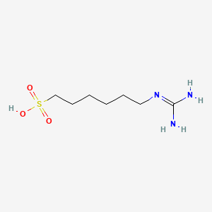 molecular formula C7H17N3O3S B1217291 6-Guanidinohexanesulfonic acid CAS No. 82154-75-4