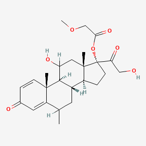 molecular formula C25H34O7 B1217297 6-Methylprednisolone 17-meoac CAS No. 86282-02-2