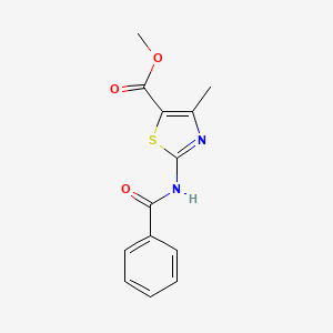 molecular formula C13H12N2O3S B12173119 Methyl 4-methyl-2-[(phenylcarbonyl)amino]-1,3-thiazole-5-carboxylate 