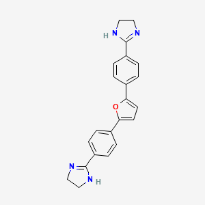 1H-Imidazole, 2,2'-(2,5-furandiyldi-4,1-phenylene)bis[4,5-dihydro-