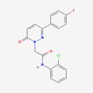 molecular formula C18H13ClFN3O2 B12173150 N-(2-chlorophenyl)-2-(3-(4-fluorophenyl)-6-oxopyridazin-1(6H)-yl)acetamide 
