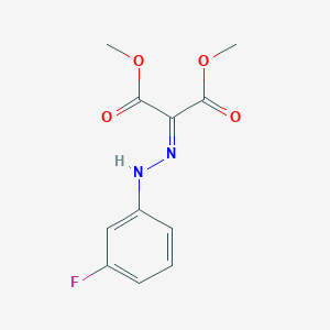 molecular formula C11H11FN2O4 B12173164 Propanedioic acid, 2-[2-(3-fluorophenyl)hydrazinylidene]-, 1,3-dimethyl ester CAS No. 327093-00-5