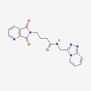 molecular formula C18H16N6O3 B12173224 N-([1,2,4]triazolo[4,3-a]pyridin-3-ylmethyl)-4-(5,7-dioxo-5H-pyrrolo[3,4-b]pyridin-6(7H)-yl)butanamide 