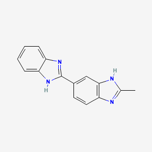 molecular formula C15H12N4 B1217324 6-(1H-benzimidazol-2-yl)-2-methyl-1H-benzimidazole 