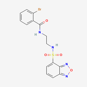 molecular formula C15H13BrN4O4S B12173275 N-{2-[(2,1,3-benzoxadiazol-4-ylsulfonyl)amino]ethyl}-2-bromobenzamide 