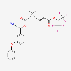 Cyclopropanecarboxylic acid, 2,2-dimethyl-3-[(1Z)-3-oxo-3-[2,2,2-trifluoro-1-(trifluoromethyl)ethoxy]-1-propenyl]-, (S)-cyano(3-phenoxyphenyl)methyl ester, (1R,3S)-
