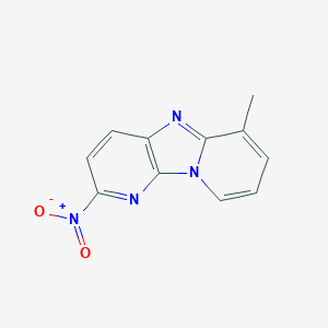 molecular formula C11H8N4O2 B121733 Dipyrido(1,2-a:3',2'-d)imidazole, 6-methyl-2-nitro- CAS No. 83692-82-4