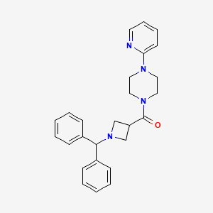 molecular formula C26H28N4O B12173308 [1-(Diphenylmethyl)azetidin-3-yl][4-(pyridin-2-yl)piperazin-1-yl]methanone 