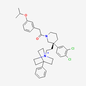 molecular formula C37H45Cl2N2O2+ B1217346 (R)-Nolpitantium CAS No. 155418-05-6