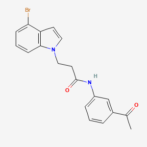 molecular formula C19H17BrN2O2 B12173535 N-(3-acetylphenyl)-3-(4-bromo-1H-indol-1-yl)propanamide 