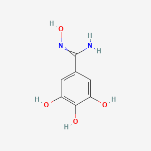 molecular formula C7H8N2O4 B1217369 N',3,4,5-tetrahydroxybenzene-1-carboximidamide 