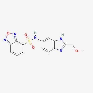 molecular formula C15H13N5O4S B12173691 N-[2-(methoxymethyl)-1H-benzimidazol-5-yl]-2,1,3-benzoxadiazole-4-sulfonamide 