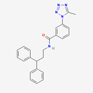 molecular formula C24H23N5O B12173730 N-(3,3-diphenylpropyl)-3-(5-methyl-1H-tetrazol-1-yl)benzamide 