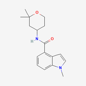 molecular formula C17H22N2O2 B12173753 N-(2,2-dimethyltetrahydro-2H-pyran-4-yl)-1-methyl-1H-indole-4-carboxamide 