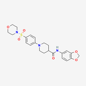 N-(1,3-benzodioxol-5-yl)-1-[4-(4-morpholinylsulfonyl)phenyl]-4-piperidinecarboxamide