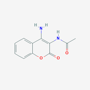 N-(4-amino-2-oxo-1-benzopyran-3-yl)acetamide